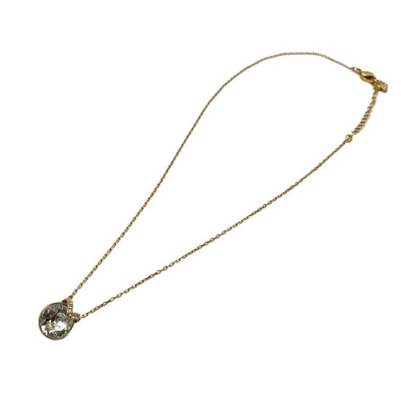 Auth SWAROVSKI - Gold Clear Hardware Swarovski Crystal Necklace - Picture 4 of 4